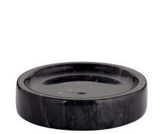 kela Liron Jabonera de Hierro, Marble, Black, One Size