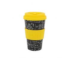 IDRINK® - Taza RPET 435 ML IDRINK®- Taza de café de RPET con tapa de silicona de apertura, fácil de llevar Taza de 435 ml para llevar de plástico reciclado 8,7 x 8,7 x 15 cm ergonómica 435 ml (MATH)