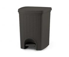 Stefanplast 2075928 Elegancia Papelera Moka plÃ¡stico 32 x 28 x 39 cm
