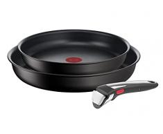 Tefal Ingenio L39591 Unlimited On - Juego de 2 sartenes + Mango extraÃble: sartenes de 24 y 28 cm, mango intercambiable, sartenes antiadherentes, revestimiento titanio,