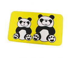 MSV Alfombra DE Bano Panda 45 X 75 CM, Microfibra, Multicolor, 75x45x0.5 cm