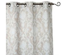 Linder 3117379Â ignÃ­fugo impresiÃ³n poliÃ©ster Cortina con Ojales (145Â x 260Â x 40Â cm), Color Beige