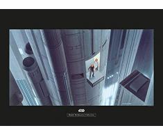 Komar Wandbild Von Star Wars Classic RMQ Escape Plan | Kinderzimmer, Jugendzimmer, Dekoration, Kunstdruck | ohne Rahmen | WB139-70x50 fotomural, carbÃ³n