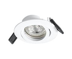 LEDVANCE LED SPOT TWIST LOCK GU10 Ã8,85cm, foco empotrado en el techo para uso interior, 4,3W, temperatura de color 2700K, 350 lúmenes, incl. twistlock, base GU10, nÃquel cepillado