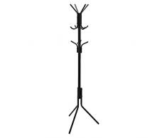 Amazon Basics - Perchero metálico de pie para abrigos y ropa, negro, 48.1Lx48.1Wx175.5H cm