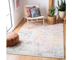 Safavieh Augustine Bohemian Area Alfombra Tejida de Polipropileno 90 X 150 cm Marfil/Fucsia.