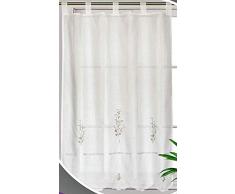 ForenTex Cortinas Cocina 150x180cm Bordadas Florales Decorativos para Ventanas, Polyester, L-1042, L