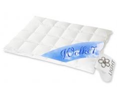 Hanskruchen Wolke 7 - Edredón nórdico para verano (4 x 6 cuadrados, 135 x 220 cm, 600 g), color blanco