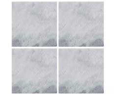 Creative Tops Naturals - Juego de 4 Posavasos de mármol, Color Blanco, 10 cm, Color Blanco
