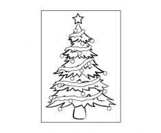 Darice Carpeta de estampación Plantilla de árbol de Navidad, Plastic, 10.8 x 14.6 cm
