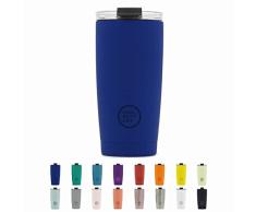 Cool Bottles - Vaso Térmico de Acero Inoxidable 550 ml - Vivid Blue - Tapa Hermética - Vaso para Café - Bebidas FrÃas 10 horas y Calientes 5 horas - Libre de BPA