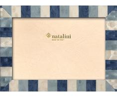 Natalini C BLU A B 10X15 Marco de Fotos con Soporte para Mesa, Tulipwood, Azul, 10 X 15 X 1,5