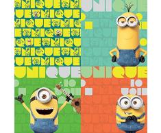 Minions Lienzo, PoliÃ©ster, Multicolor, 40 x 40 cm