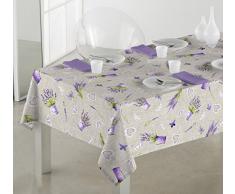 SABANALIA - Mantel de Tela Antimanchas Lavanda (Disponible en Varias Medidas) - 140 x 250