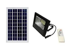 LEOFLA Foco LED de 50 W SMD luz Blanca con Panel Solar, Sensor y Mando a Distancia, Variable, Media