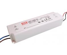 Meanwell fuente de alimentaciÃ³n, LPV-100-12, tensiÃ³n constante, 110-240 V, AC/50-60 hz, 12 V, DC, 0-8, 5 A, 100 W 872616