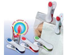 - Parodi & Parodi - Super Tina. Pinzas Multicolor (4 Unidades) para Cerrar Bolsas y Paquetes de Cocina. Medidas: 9 x 14 x 3 cm