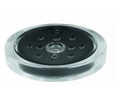 Spirella 3,0 x 10,0 x 13,0 cm, Negro colección Sydney, Bandeja para Pastilla de jabón, Acrílico