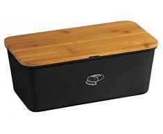 Kesper Brotbox - Panera para guardar el pan y para cortarlo (melamina, 340 x 180 x 130 mm)