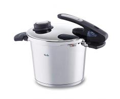 Fissler vitavit edition design / Olla a presión (6 litros, à 22 cm) de acero inoxidable, 2 niveles de cocción, apta para cocinas de inducción, gas, vitrocerámica y eléctricas