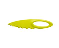 Koziol SAHSA L - Cuchillo Gourmet para Tartas y Pan, Mango ergonÃ³mico Oval, Color Mostaza sÃ³lido