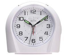 Acctim 14112 Europa Reloj con Alarma, Color Blanco