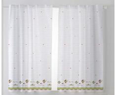 Cardenal Textil Tazas Cortina Cocina Visillo, Tela, Verde, Pack 2 100 x 140 cm