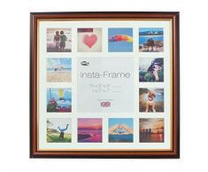 Inov8 16 x 40,64 cm Insta-Frame Marco para Instagram 13/de Estampado a Cuadros de Fotos con paspartú Blanco y Blanco con Borde, 580 de Teca