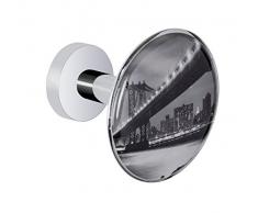 Wenko Gancho de Pared Decorativo Manhattan Bridge, Cinc Moldeado Bajo Presión, Multicolor, 6x6x5 cm