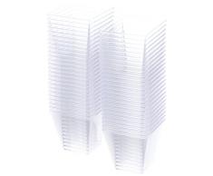 GUILLIN Moulipack Lote de 20 Bolsas de 50 Vasos con Forma de pirÃ¡mide, Cristal, Verrine 12cl - 5,9 x 5,9 x 5,6 cm