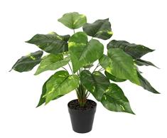 Flair Flower Planta Artificial Pothos en Maceta, Planta fotográfica, Planta de Interior, decoración de Flores de Seda, Color Verde
