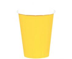 amscan - Vasos de cartÃ³n, Color Amarillo (58015-09A)