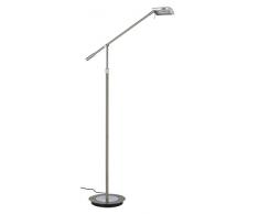 Briloner Leuchten lámpara de pie LED 12 W Altura regulable con regulador de intensidad, Matt-níquel 1284-012