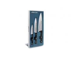 Arcos 807410 Juego de Cuchillos de Cocina, Acero_Inoxidable, negro