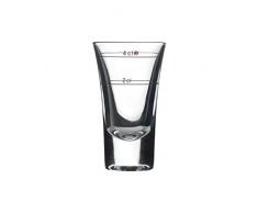 Bormioli Rocco Dublino 169249 - Juego de 6 vasos de chupito (57 ml, marca de llenado de 2 cl y 4 cl), transparente