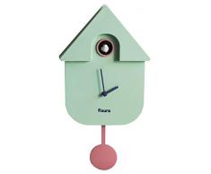 Fisura - Reloj de Cuco. Reloj Pared. Reloj Pared Original para Regalo. 3 Pilas AA no Incluidas. Medidas: 21,5 x 8 x 41,5 cm. PlÃ¡stico ABS. (Menta)