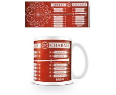 Pyramid Harry Potter Spells & Charms Ceramic Mug Taza, Porcelana, multicolor