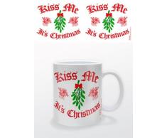 Kiss Me Taza de cerámica de Navidad
