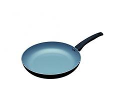 MasterClass Sartén Ecológica de Cerámica Antiadherente Sin Productos Químicos Preparada para Placas de Inducción, Grande, Aluminio/Hierro, Negro/Azul, 30 cm