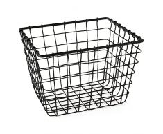 Gelco Design Fab Cesta de almacenaje con Cable, Metal, Negro, 18Â x 22Â x 16,5Â cm