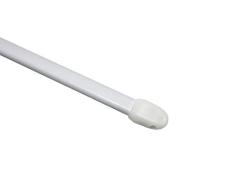 Gardinia Juego de 2 barras de cortina, 80-120 cm, extensible, metal y plástico, blanco