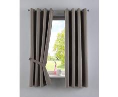 Gardinenbox Newyork 201920600-2 - Cortinas Opacas (160 x 140 cm, 2 Unidades), Color Gris Oscuro