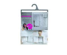 Douceur dIntérieur Par Derecha Trabillas 2 x 60 x 90 cm Vela Arena Imprime Metallise Samba Blanco/Oro