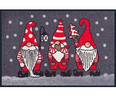 Wash+Dry - Alfombra Weihnachtszwerge 50x75, Gris