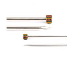 Knit Pro Nova 15 cm x 5,50 mm Brillante Hueca para Cama Individual con Extremo de latÃ³n Metal de Tejer, Plateado