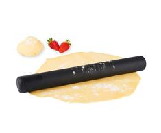 Mastrad F11800 Rodillo pastelerÃ­a Antiadherente-Libre de BPA-41 Cm-Negro, Silicona Nylon Acero Inoxidable