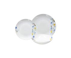 Tognana ME070185592 Vajilla 18 Piezas, Porcelana, Blanco