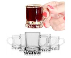 Alcohol Cage KRUG Juego de Vasos de Chupito - Vasos de Chupito de Centro Comercial 30ml - con Base pesada - Apto para Lavavajillas - 4,9x3,6cm - Vasos de Chupito de Vodka Divertido Juego de 6