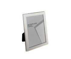 Unity Viceni - Marco para fotos con borde plano, bañado en plata (6 x 9 cm)