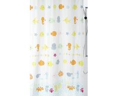 Spirella 180 x 200, Multicolor colección Happy Fish, Cortina de Ducha Textil, 100% Polyester